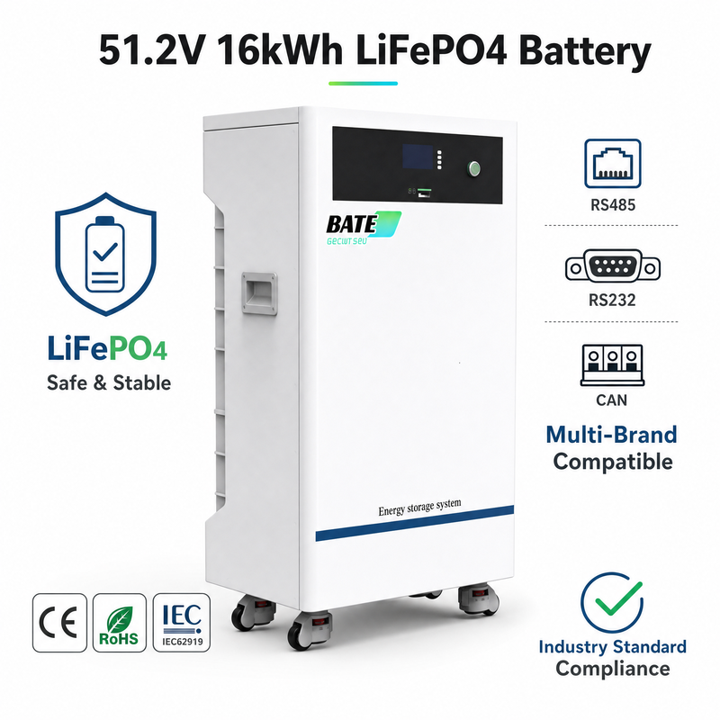 Bateria LiFePO4 de Piso 16kW 314Ah 51,2V